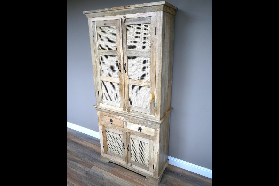Large Rattan Storage Cabinet