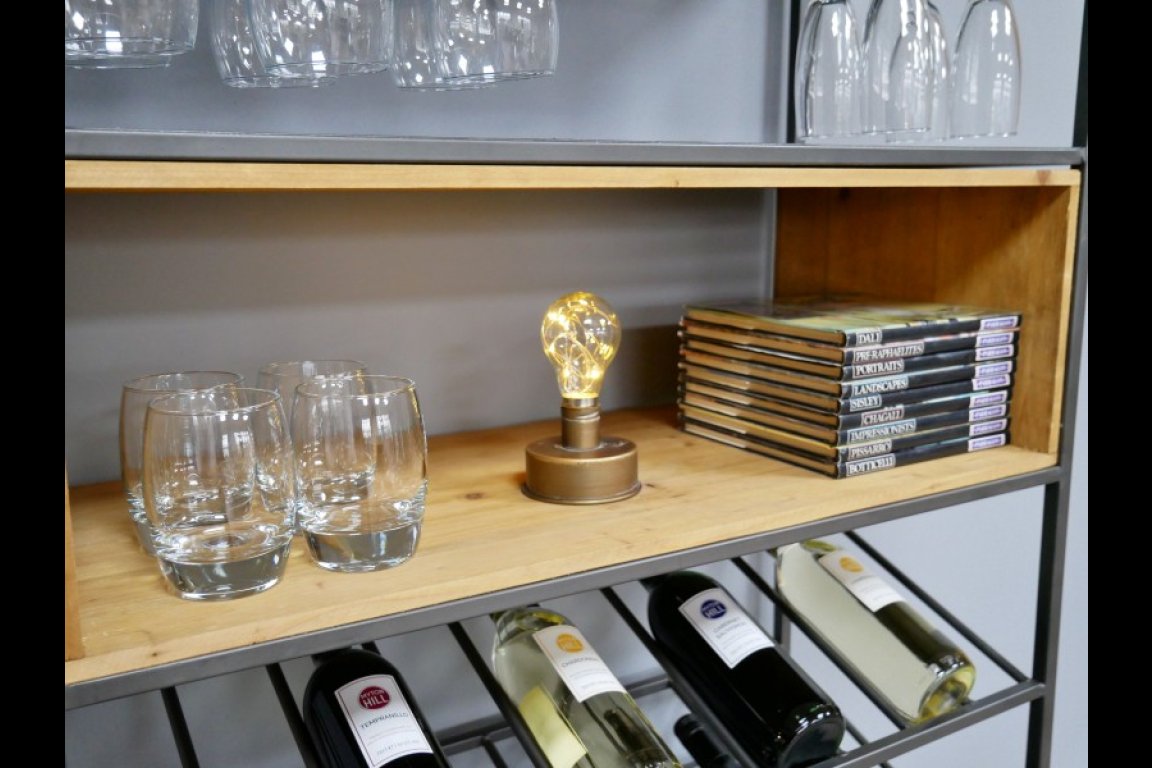 Retro Industrial Wine Cabinet