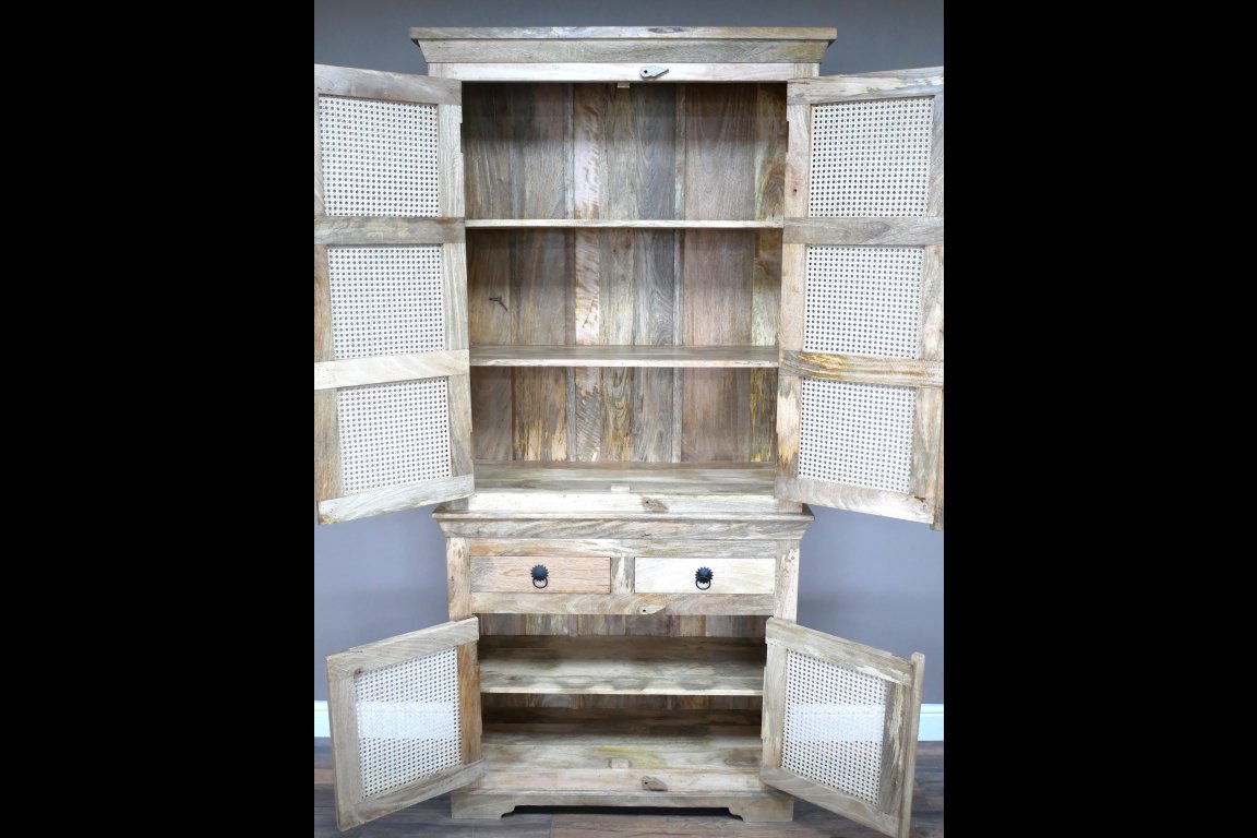 Large Rattan Storage Cabinet