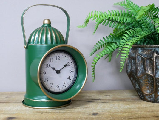 Green Railway Lamp Clock