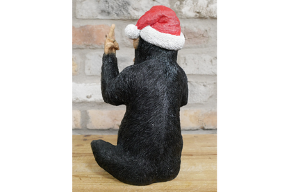 Up Yours Monkey Wine Bottle Holder - Christmas
