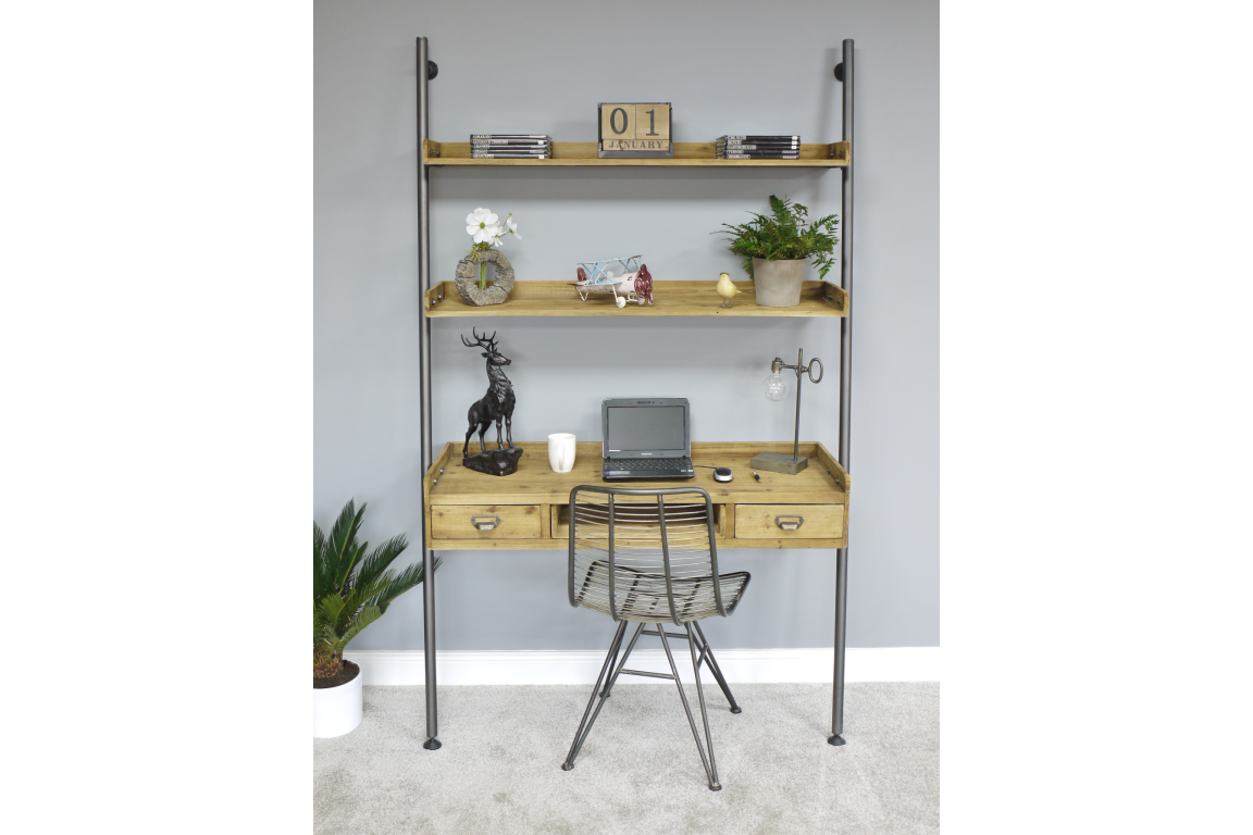 Desk With Shelves