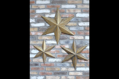 Set Of 3 Stars Wall Decorations