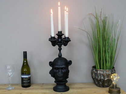 Monkey Head Candle Holder