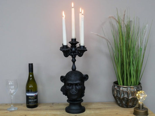 Monkey Head Candle Holder