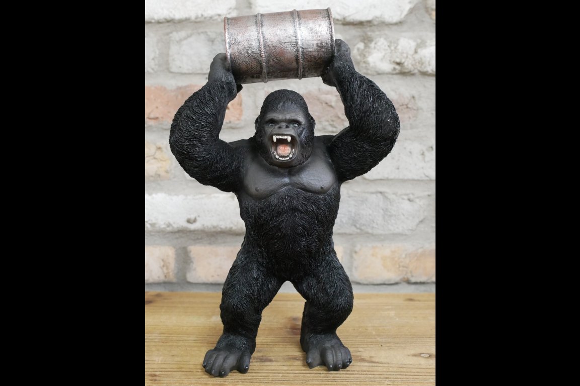 Gorilla With Oil Drum