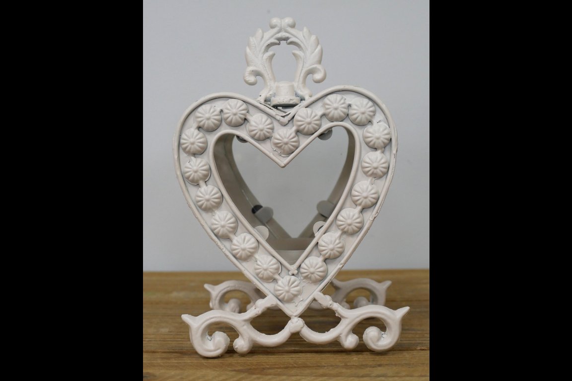 Small Heart Lantern - Cream