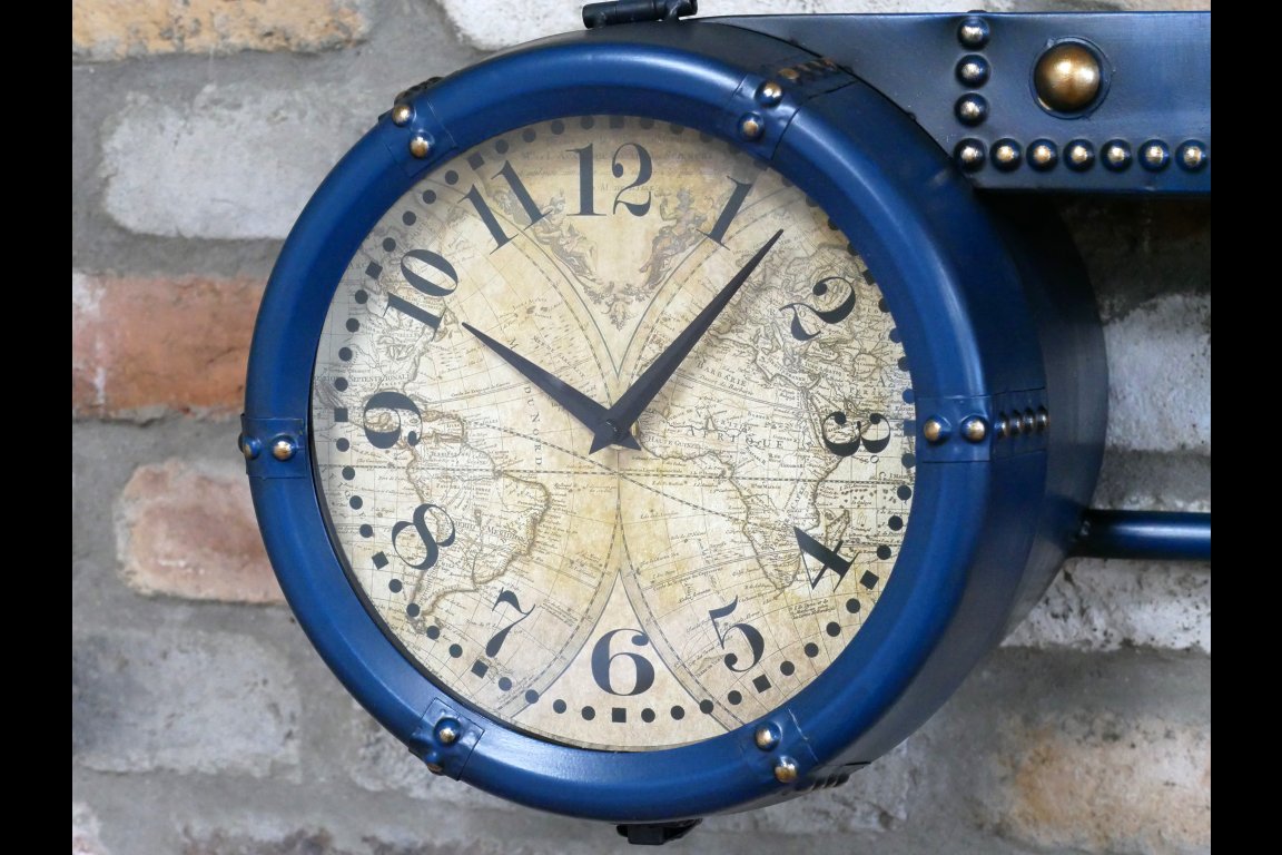 Shelf With Clock & Hooks