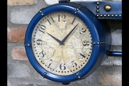 Shelf With Clock & Hooks
