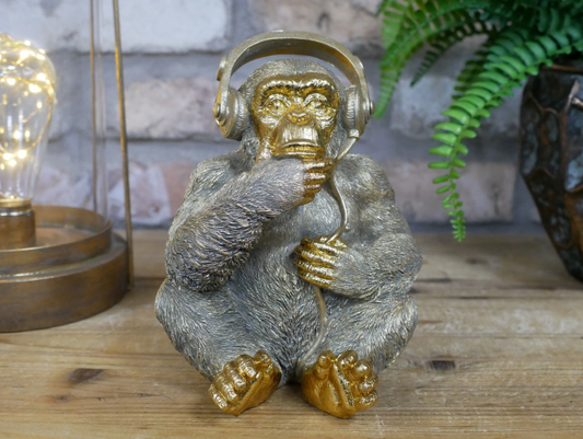 Monkey With Headphones