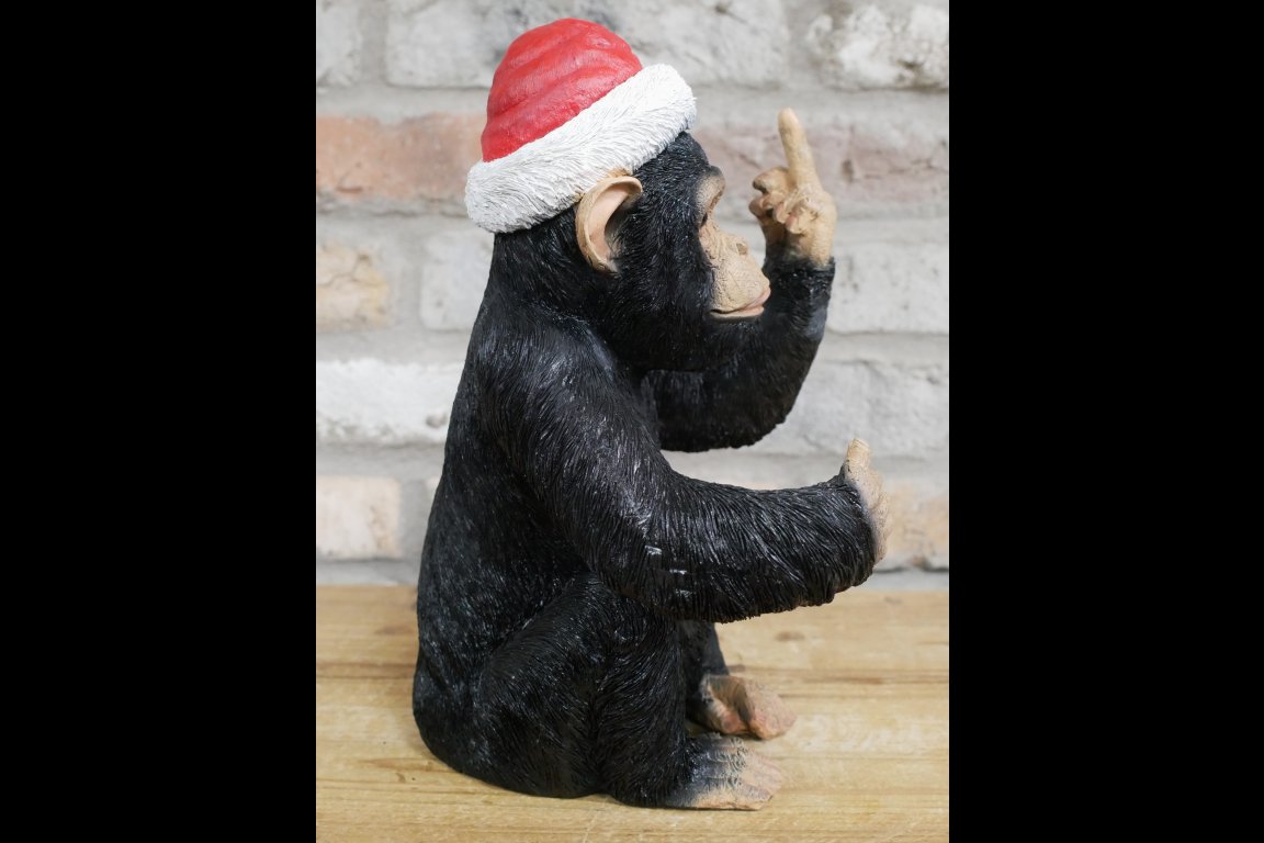 Up Yours Monkey Wine Bottle Holder - Christmas