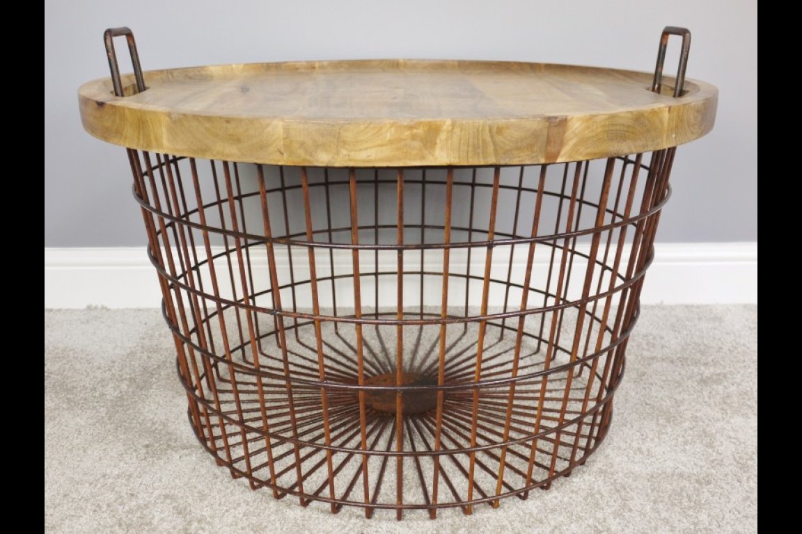 Basket With Wood Lid