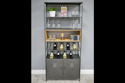 Retro Industrial Wine Cabinet