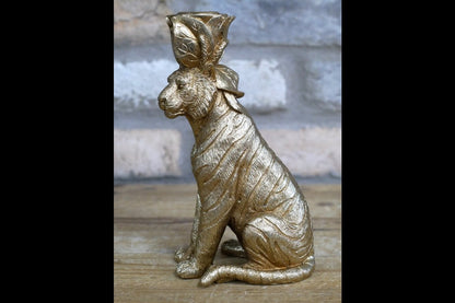 Sitting Tiger Candle Holder