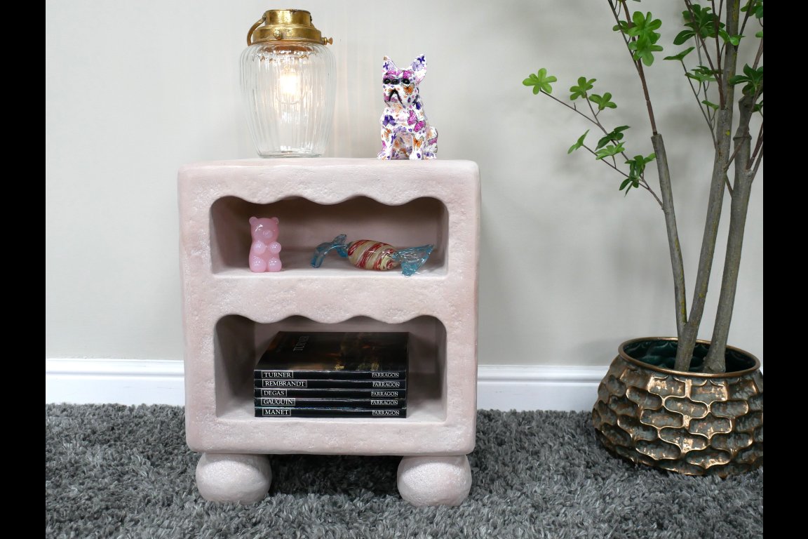 Light Pink Bedside Cabinet