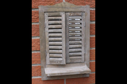Shutter Mirror With Shelf