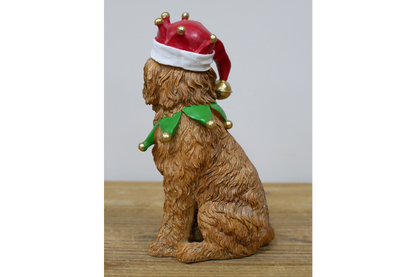 Dog With Christmas Hat