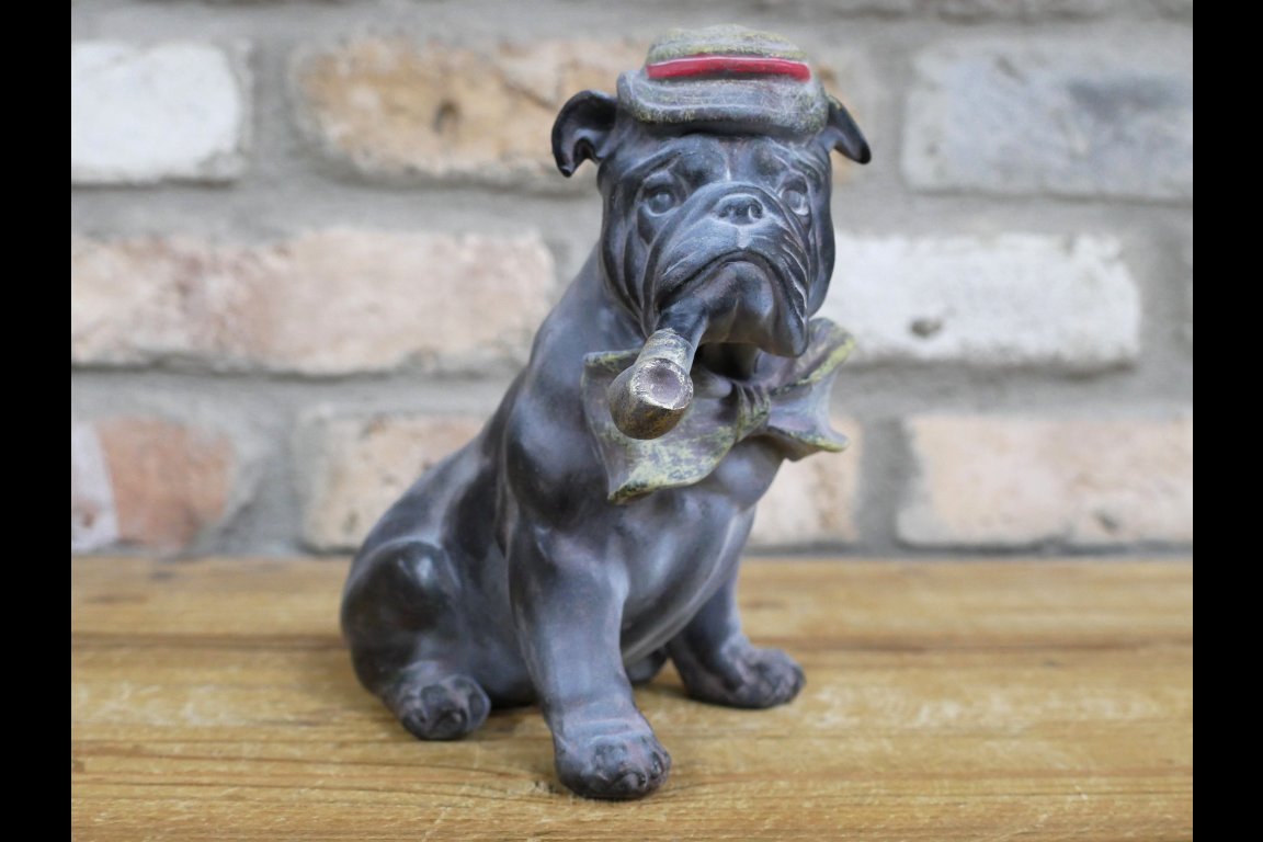 Bulldog With Pipe