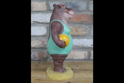 Hippo With Volleyball