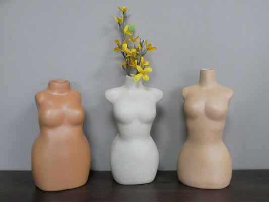 Set Of 3 Body Vases