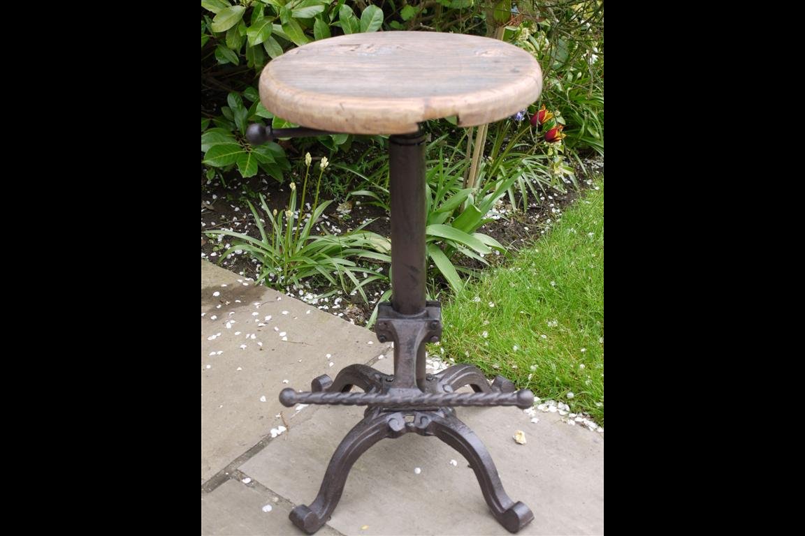 Stool With Wooden Top