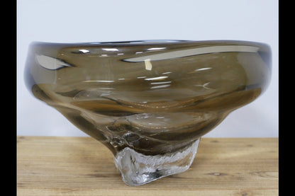 Large Grey Glass Bowl