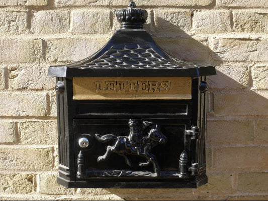 Aluminium Wall Post Box Black