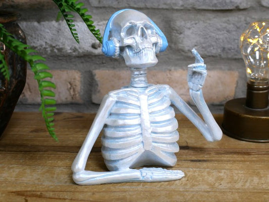 Skeleton With Headphones - (Blue)