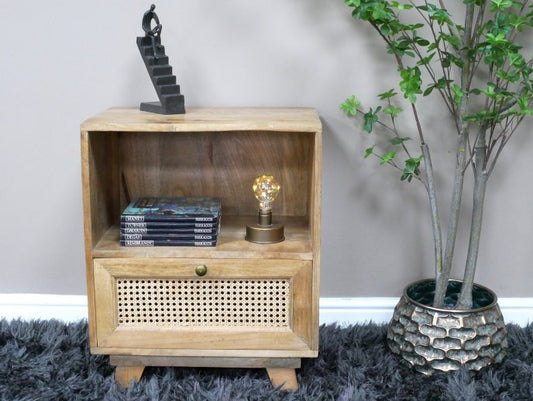 1 Drawer Rattan Bedside*