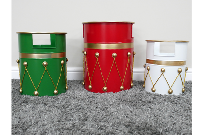 Set Of 3 Drum Bins / Planters