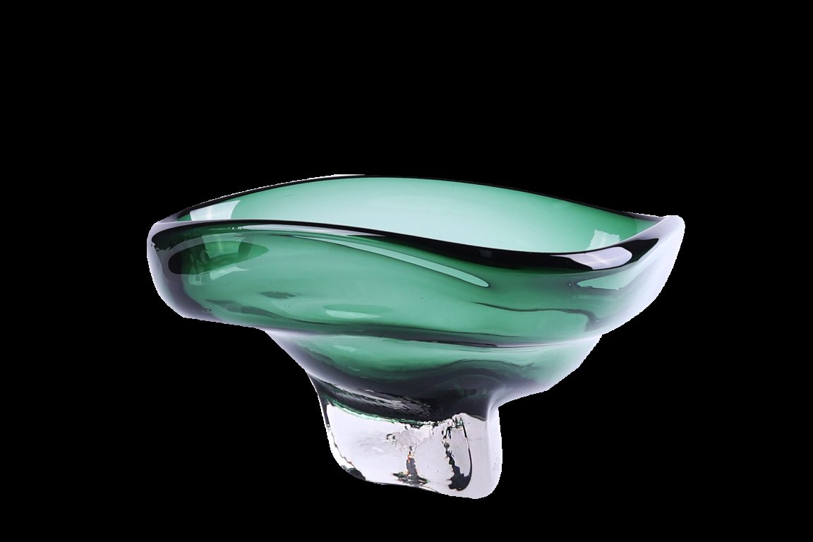 Large Green Glass Bowl