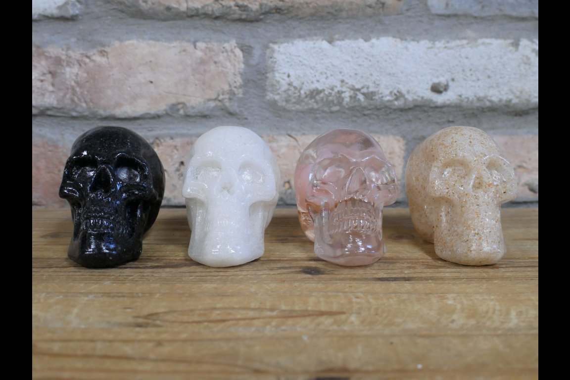 Set Of 4 Skulls