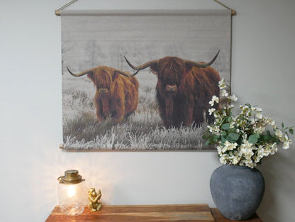 Canvas Wall Art - Two Cows