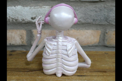 Skeleton With Headphones (Pink)