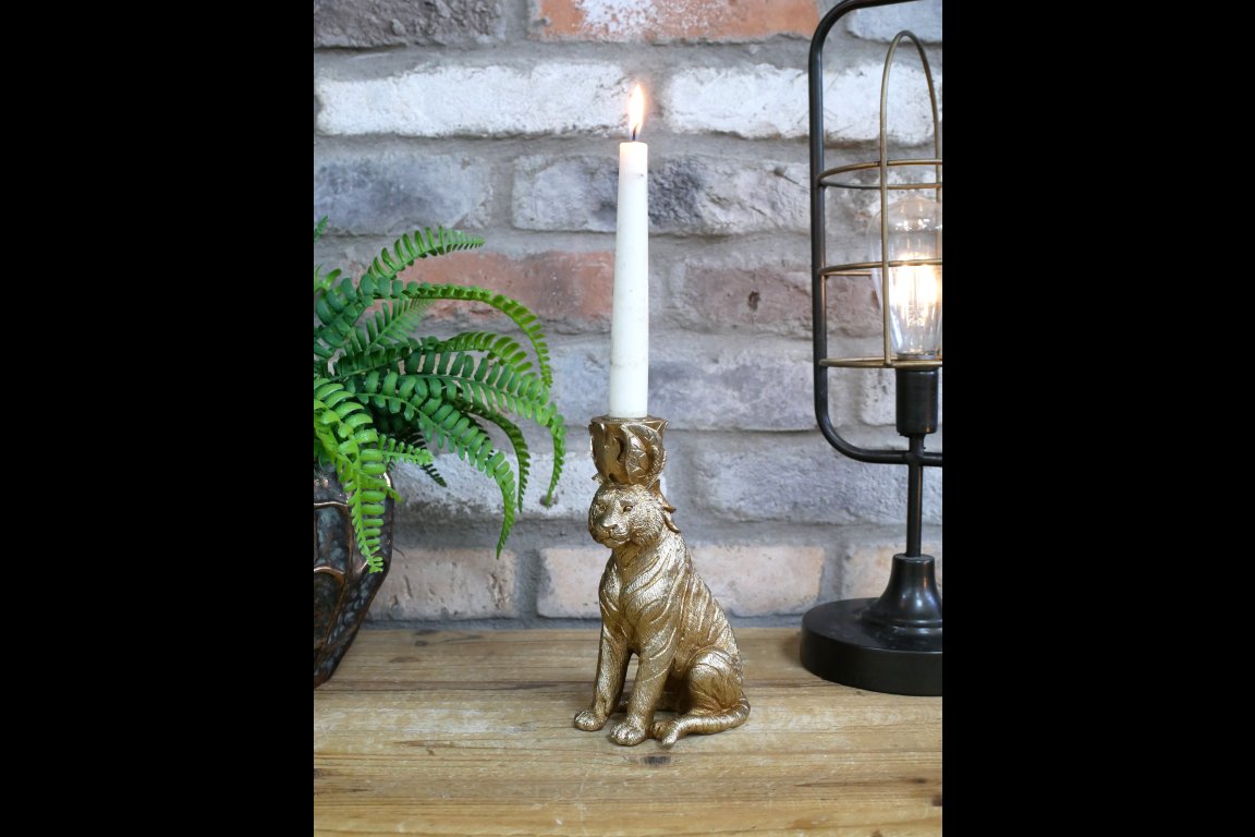 Sitting Tiger Candle Holder