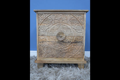 Carved Bedside Cabinet