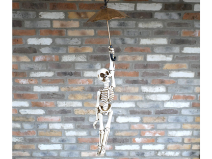 Skeleton With Flying Umbrella