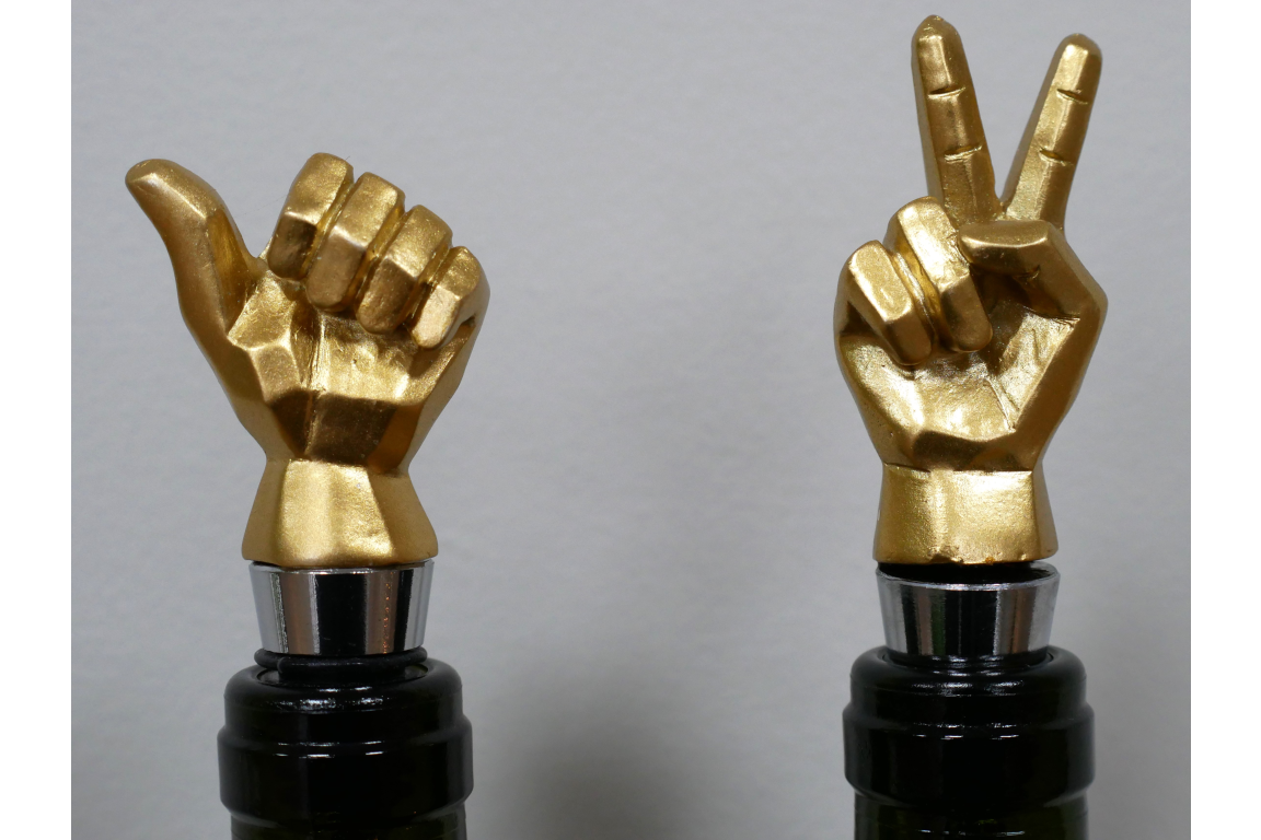 Set Of Two Bottle Toppers