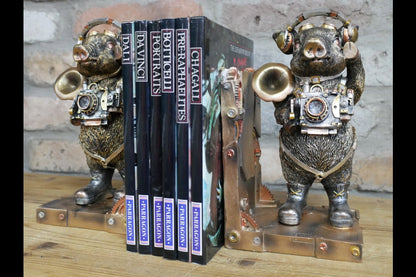 Steampunk Pig Bookends