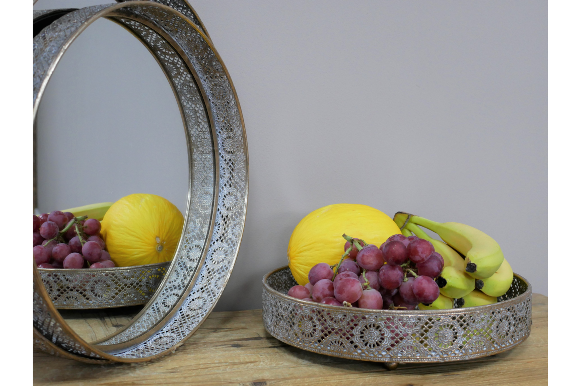 Set Of 3 Mirrored Trays