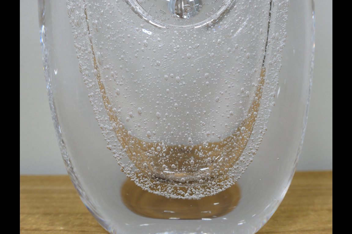 Clear Glass Bubble Vase