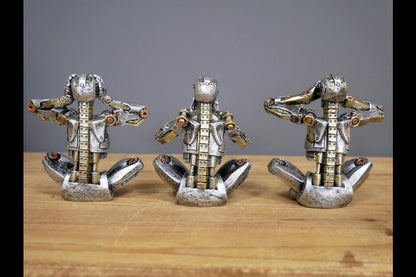 Set Of 3 Steampunk Skeletons