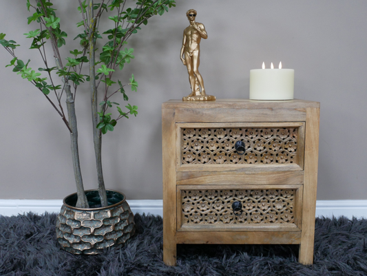 2 Drawer Bedside Cabinet