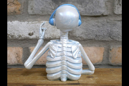 Skeleton With Headphones - (Blue)