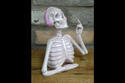 Skeleton With Headphones (Pink)