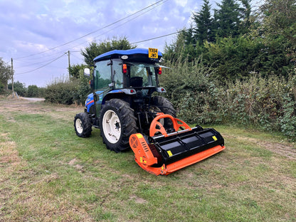 2014/64 ISEKI TG6490 51HP 4WD TRACTOR WITH UNUSED 1.8 METRE FLAIL MOWER