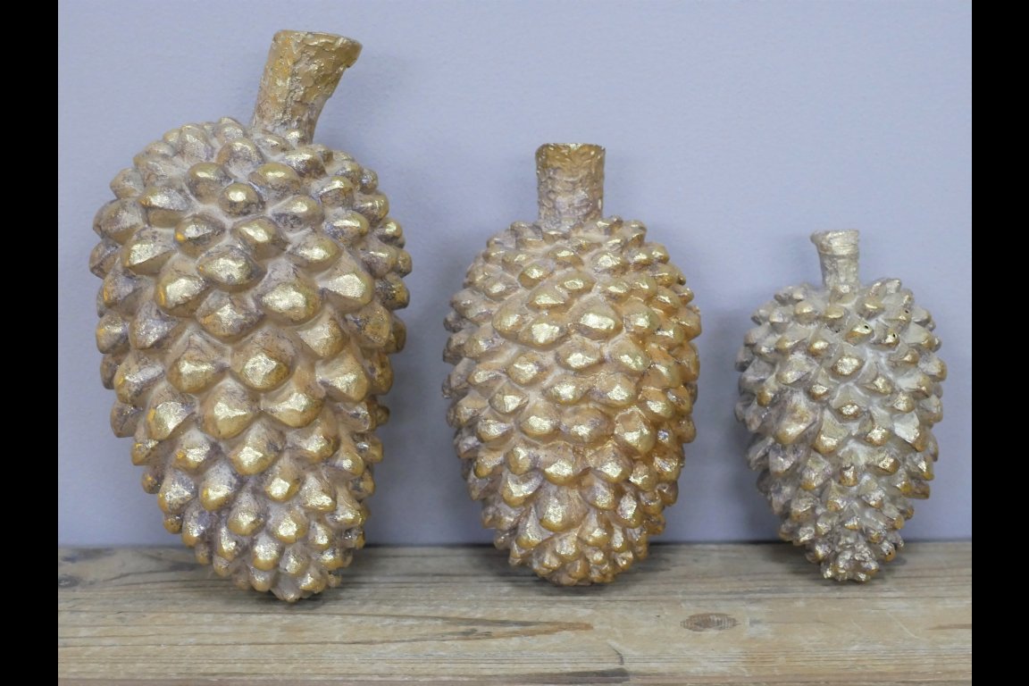 Set Of Three Pinecones