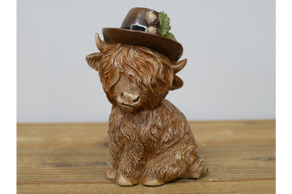 Highland Cow With A Hat