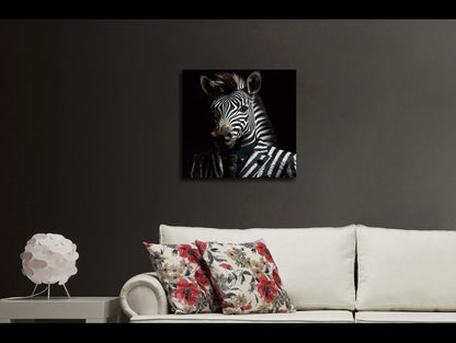 Zebra In Suit Wall Art - Mini