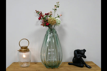 Light Green Tall Glass Vase